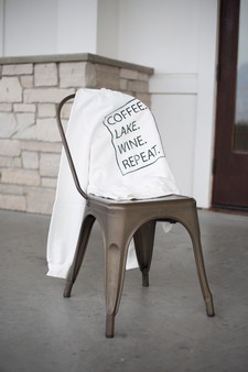 White Coffee Lake Wine Sweater
